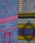 Kantha quilt throw made of recycled vintage saris
