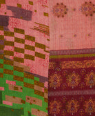 Kantha quilt throw made of recycled vintage saris