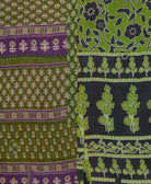 Kantha quilt throw made of recycled vintage saris