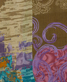 Kantha quilt throw made of recycled vintage saris