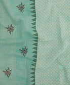 Kantha quilt throw made of recycled vintage saris