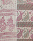 Kantha quilt throw made of recycled vintage saris