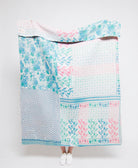  Artisan made kantha quilt throw  