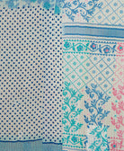 Kantha quilt throw made of recycled vintage saris