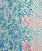 Kantha quilt throw featuring traditional kantha hand stitching