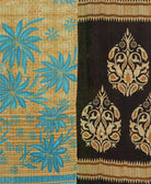 Kantha quilt throw made of recycled vintage saris