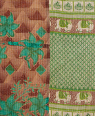 Kantha quilt throw made of recycled vintage saris