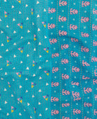 Kantha quilt throw made of recycled vintage saris