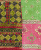 Kantha quilt throw made of recycled vintage saris