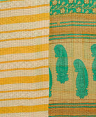 Kantha quilt throw made of recycled vintage saris