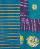 Kantha quilt throw made of recycled vintage saris