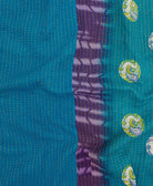 Kantha quilt throw featuring traditional kantha hand stitching