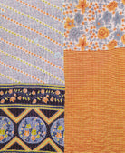 Kantha quilt throw made of recycled vintage saris