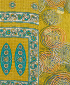 Kantha quilt throw made of recycled vintage saris