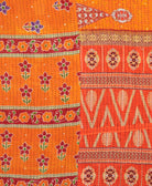 Kantha quilt throw made of recycled vintage saris