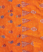 Kantha quilt throw featuring traditional kantha hand stitching