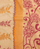 Kantha quilt throw featuring traditional kantha hand stitching