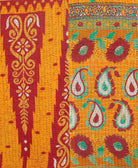 Kantha quilt throw made of recycled vintage saris