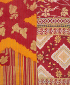 Kantha quilt throw made of recycled vintage saris