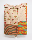 Artisan made kantha quilt throw  