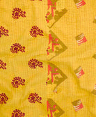 Kantha quilt throw featuring traditional kantha hand stitching