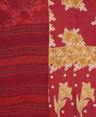 Kantha quilt throw featuring traditional kantha hand stitching