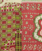 Kantha quilt throw made of recycled vintage saris