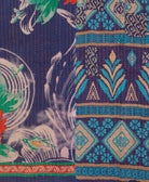 Kantha quilt throw made of recycled vintage saris