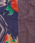 Kantha quilt throw featuring traditional kantha hand stitching