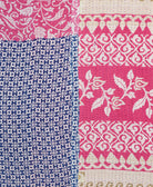 Kantha quilt throw featuring traditional kantha hand stitching