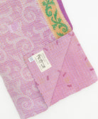 Kantha quilt throw featuring traditional kantha hand stitching