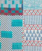 Kantha quilt throw made of recycled vintage saris