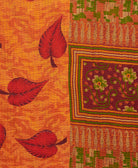 Kantha quilt throw made of recycled vintage saris