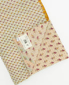 Kantha quilt throw featuring traditional kantha hand stitching