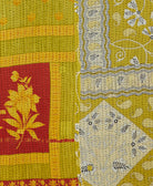 Kantha quilt throw made of recycled vintage saris