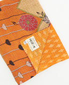 Kantha quilt throw featuring traditional kantha hand stitching