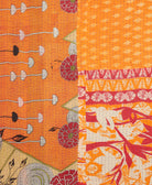 Kantha quilt throw made of recycled vintage saris