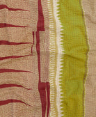 Kantha quilt throw made of recycled vintage saris