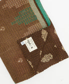 Kantha quilt throw featuring traditional kantha hand stitching