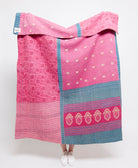 Artisan made kantha quilt throw  