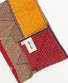 Kantha quilt throw featuring traditional kantha hand stitching