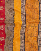 Kantha quilt throw made of recycled vintage saris