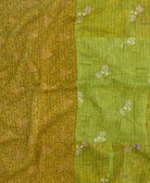 Kantha quilt throw made of recycled vintage saris