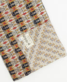 Kantha quilt throw featuring traditional kantha hand stitching