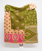 Artisan made kantha quilt throw  