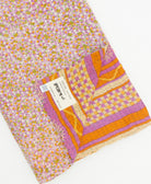 Kantha quilt throw featuring traditional kantha hand stitching