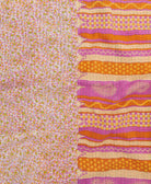 Kantha quilt throw made of recycled vintage saris