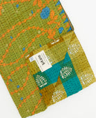 Kantha quilt throw featuring traditional kantha hand stitching