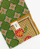 Kantha quilt throw featuring traditional kantha hand stitching