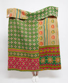 Artisan made kantha quilt throw  